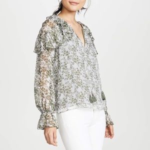 Ramy Brook Celeste ruffle blouse size small